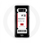 Coque pour Samsung Galaxy S8 Plus Billet d'avion Marrakech Maroc