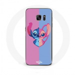 Coque pour Samsung Galaxy S6 Stitch et angel bleu rose