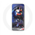 Coque pour Samsung Galaxy S6 edge Formule 1 Pierre Gasly Pilote automobile F1 Rouge Bleu