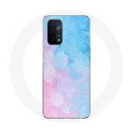 Coque pour Oppo A74 Fond bleu rose