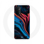 Coque pour Oppo A54 5G Texture abstraite bleu noir rouge