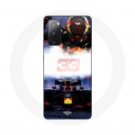 Coque pour Samsung Galaxy S20 FE Formule 1 Max Verstappen Pilote de F1 noir rouge et jaune