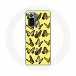 Coque pour Xiaomi Redmi Note 10 Pro Papillons Fond Jaune geltona