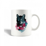 Mug en C&eacute;ramique Dessin de chat en multicolore Chat Color&eacute;