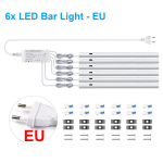 50 CM LED virtuvės &scaron;viesos juosta Rankinis &scaron;viečiamas &scaron;viesos diodų judesio lempa su jutikliu, spintelės ap&scaron;vietimu 6PCS EU Plug balta