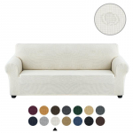 Vandeniui atsparūs elastiniai sofos užvalkalai 1/2/3/4 sėdynės Tvirtas sofos užvalkalas sofos dangtis, apsauginis užvalkalas XL (180-240cm) &scaron;ilta balta spalva