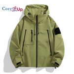Cozy Up Multi Pocket Striukė Funkcinė vyri&scaron;ka darbo apranga, atspari vandeniui laisvai gobtuvu