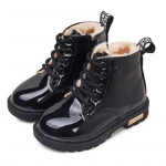 2024 m. nauji madingi batai žieminiai vaiki&scaron;ki batai PU oda vandeniui atsparūs Martin Boots vaiki&scaron;ki sniego batai 33