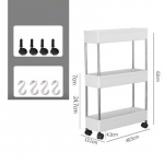 3 pakopų plonas laikymo krep&scaron;elis 3/4 pakopų plonas susukamas vežimėlis siauros laikymo lentynos ant ratų I&scaron;stumiamas tvarkytuvas siauroms vietoms