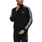 Adidas Originals Trefoil Užsegamas užtrauktuku dryžuotas sportinis striukė Vyri&scaron;ki vir&scaron;ūnės juodos H09112 XS