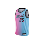 Nike Swingman Miami Heat Duncan Robinson Ombre Dri-Fit Ekologi&scaron;kas megztas krep&scaron;inio mar&scaron;kinėlis Vyri&scaron;kas mar&scaron;kinėlis Violetinis Mėlynas CN1741-691 XL