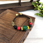 BLINGBAY Moteri&scaron;ka karoliukų apyrankė Retro Nepalo stiliaus apyrankė Jadeitas Agatas Rankų darbo Varpelių apyrankė Moteri&scaron;ki ir Universalūs Etninio stiliaus papuo&scaron;alai