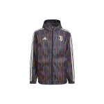 Adidas Juventus futbolo treniruočių vėjo striukė su gobtuvu ir logotipu vyri&scaron;ka vir&scaron;utinė apranga Juoda GR2901 M gray