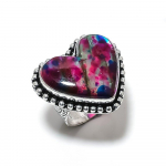 Natural Multi Labradorite Gemstone 925 Sterling Silver Ring Size 8.5 p6e10