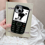 skirtas iPhone 13 14 15 Pro Max Samsung Galaxy A14 A15 A24 Xiaomi 13T Redmi 12C Soft Chubby telefono dėklas A46 Juokingas retro mygtuko dizaino TPU dangtelis Samsung A51