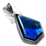 Natural London Blue Topaz Gemstone 925 Sterling Silver Gift Pendant 2.36 q5r33