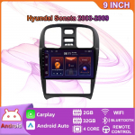 Android Carplay Car Radio Multimidia Video Player Navigation GPS, skirtas Hyundai Sonata 2003-2009 2din Head Unit 2+32GB 2+32GB