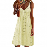 Moteri&scaron;ka vasarinė suknelė su V kaklu, be rankovių, tu&scaron;čiavidurio, A formos, laisva be nugaros, grynos spalvos aplikacijos, kvėpuojanti dideliais apvadais, atostogoms skirta saulės suknelė, mini paplūdimyje XL rožinė