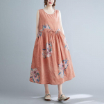 Vasaros vintažinės spausdintos suknelės moterims be rankovių, madingos, laisvos atostogų paplūdimio plonos suknelės, eleganti&scaron;kos &bdquo;Vestidos Robe Femme&ldquo; S