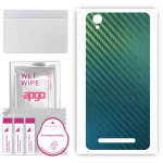 apgo Protective Skin Sticker for the back compatible with Kruger&Matz Move 8 mini, Wrap Film, Foil, Vinyl - Pattern Carbon Chameleon CAKA1