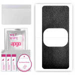 apgo Protective Skin Sticker for the back compatible with Lenovo Legion Y90, Wrap Film, Foil, Vinyl - Pattern Black Leather