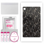 apgo Protective Skin Sticker for the back compatible with Teclast P20, Wrap Film, Foil, Vinyl - Pattern Carbon Black Pixel