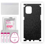 apgo Protective Skin Sticker for the back+sides compatible with Oppo Find X3 Pro, Full Wrap Film, Foil, Vinyl - Pattern Black Honeycomb