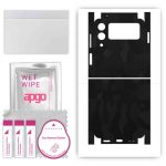 apgo Protective Skin Sticker for the back+sides compatible with Samsung Galaxy Z Flip 3, Full Wrap Film, Foil, Vinyl - Pattern Black Camo
