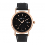 Mathey-Tissot City odinis dirželis juodas kvarcinis ciferblatas HB611251PN vyri&scaron;kas laikrodis