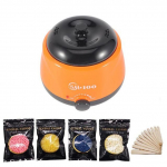 Elektrinis va&scaron;ko &scaron;ildytuvas Parafino &scaron;ildytuvas Depiliacijos ma&scaron;ina, 100g va&scaron;ko granulės, 10 vnt. mediniai lipdukai Depiliacijos rinkiniai Va&scaron;kavimo rinkinys