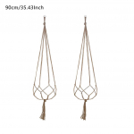 2 vnt. augalų kabykla gėlių vazono medvilninės virvės sieninis augalų laikiklis vidaus namų dekoravimui