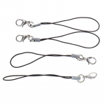 10 vnt. Raktų pakabukas, skirtas USB atmintinės dirželiui, juodos spalvos 10Pcs