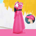 Vogue paplūdimio skrybėlė nuo saulės, sulankstoma, moteri&scaron;ka vasarinė, moteri&scaron;ka vasaros sulankstoma plačiakra&scaron;tė skrybėlė nuo saulės rožinė raudona spalva