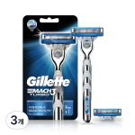 Gillette Mach3 Turbo Razor, 1 pakuotė, 3 vnt., Korėjos skutimosi peiliukai