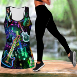 Magi&scaron;kos muzikos spausdinimo jogos apranga moterims, madingos treniruočių tamprės, fitneso sportinės laisvalaikio jogos komplektas, sportinis kostiumas XS juoda