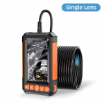 Pramoninė endoskopinė 4,3 colių kamera su dviem objektyvais HD 1080P automobilio apžiūros boreskopas IP67 vandeniui atspari kanalizacijos kamera su LED