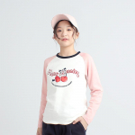 Pavasario ir rudens mergaičių ilgomis rankovėmis mar&scaron;kinėliai medvilniniais apvalios i&scaron;kirptės ilgomis rankovėmis apačioje vaiki&scaron;ki mar&scaron;kinėliai 120cm tamsiai mėlyna spalva