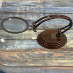 Žalvarinis didinamasis stiklas Jūrinis reguliuojamas stovas Didinamasis stiklas Stalo vir&scaron;us Nuostabi namų ar biuro dekoracija