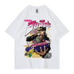 Nauji mados &bdquo;Jojo Bizarre Adventure&ldquo; mar&scaron;kinėliai Cool Unisex trumpomis rankovėmis &bdquo;Vaporwave Aesthetic Jotaro&ldquo; mar&scaron;kinėliai &bdquo;Kujo Unisexga Graphic Tee To&ldquo; L