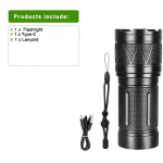 400 W LED žibintuvėlis Itin galingas žibintuvėlis, ne&scaron;iojamasis įkraunamas LED žibintas stovyklavimo žibintas Taktinis žibintuvėlis, priartinamas žibintas, atsparus vandeniui blykstės lemputė A-400W flashlight