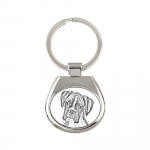 Boxer, German Boxer III - keychain with a dog, keychain with a print, personalized pendant from the Art-Dog brand sidabras