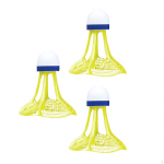 3 vnt. Vėjui atsparūs badmintono kamuoliukai Didelio greičio treniruočių kamuoliukai parkams Yellow