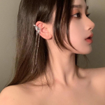 Pasakų ausų kaulo segtukas be pradurtų ausų Kabantys retro auskarai fotosesijai