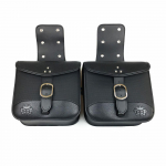 Auk&scaron;tos kokybės universalus PU odinis motociklo sėdmai&scaron;is &scaron;oninis įrankių bagažo krep&scaron;iai balno krep&scaron;iai laikymo įrankių mai&scaron;elis