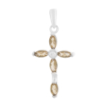 Sidabrinis kryžius su sultanitu 1.365ct (2169192) įvairiaspalvė spalva