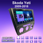 2 DIN &bdquo;Android&ldquo; automobilio radijas, skirtas &bdquo;Skoda Yeti 2009-2018&ldquo; daugialypės terpės grotuvo galvos blokas, stereo GPS navigacija WIFI 1+16 GB 1+16GB