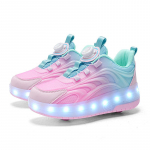 Boys Girls Glowing Sports Luminous Sneakers Riedlentės bateliai 33 white