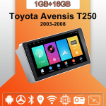 Android Carplay automobilinis radijas, skirtas Toyota Avensis T250 2003-2008 Multimedijos grotuvo galvos blokas Stereo GPS navigacija BT WIFI 2+32GB 1+16GB