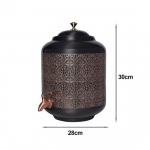 11 litrų vario raižytas vandens dozatorius Matka indas konteineris nerūdijančio plieno puodas su čiaupu