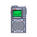 FM radijo skaitmeninis ne&scaron;iojamas stereo garsiakalbis MP3 garso grotuvas Auk&scaron;tos kokybės garso kokybė pilka